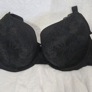 Adren Classic Black Seamless Underwire Bra Sz 46D
